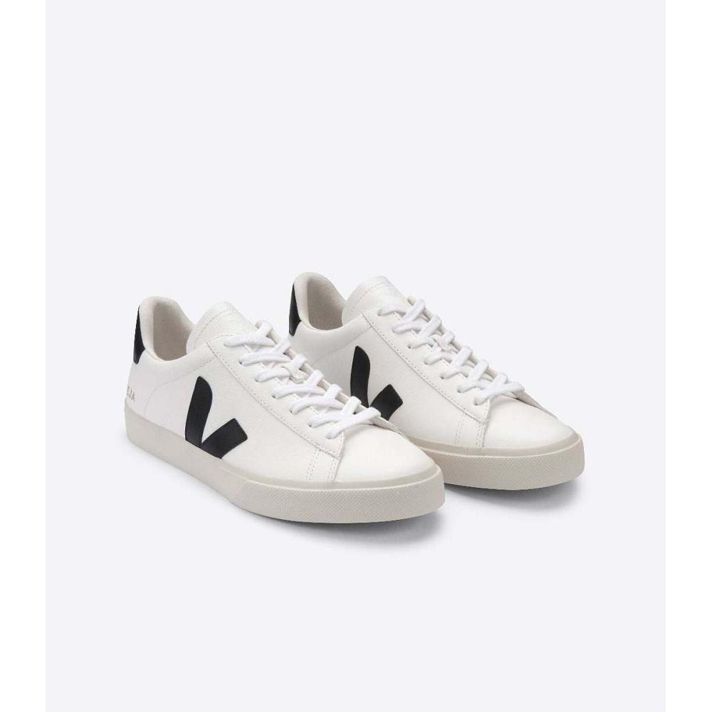 Veja CAMPO CHROMEFREE Women's Low Tops Sneakers White/Black | CA 592LIS